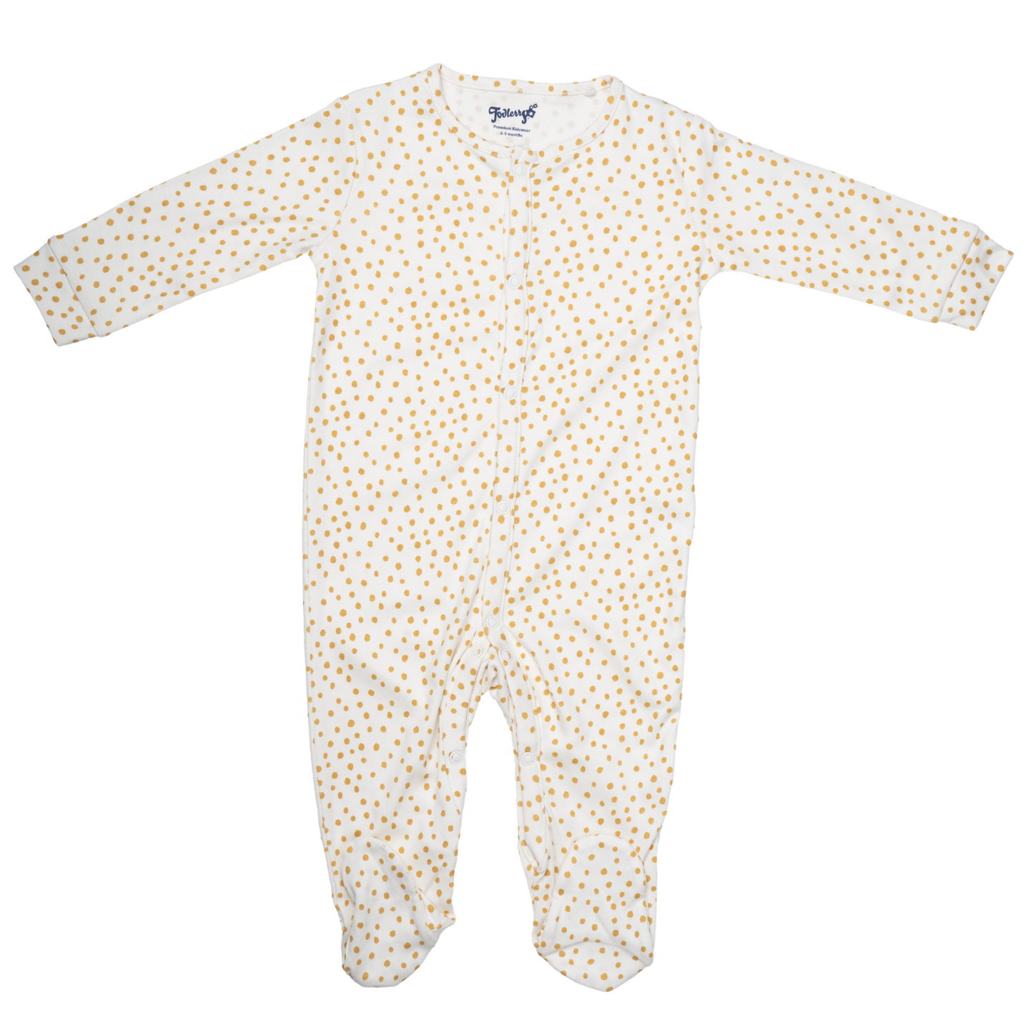 Yellow Dotted Sleepsuit for Kids | 100% Cotton