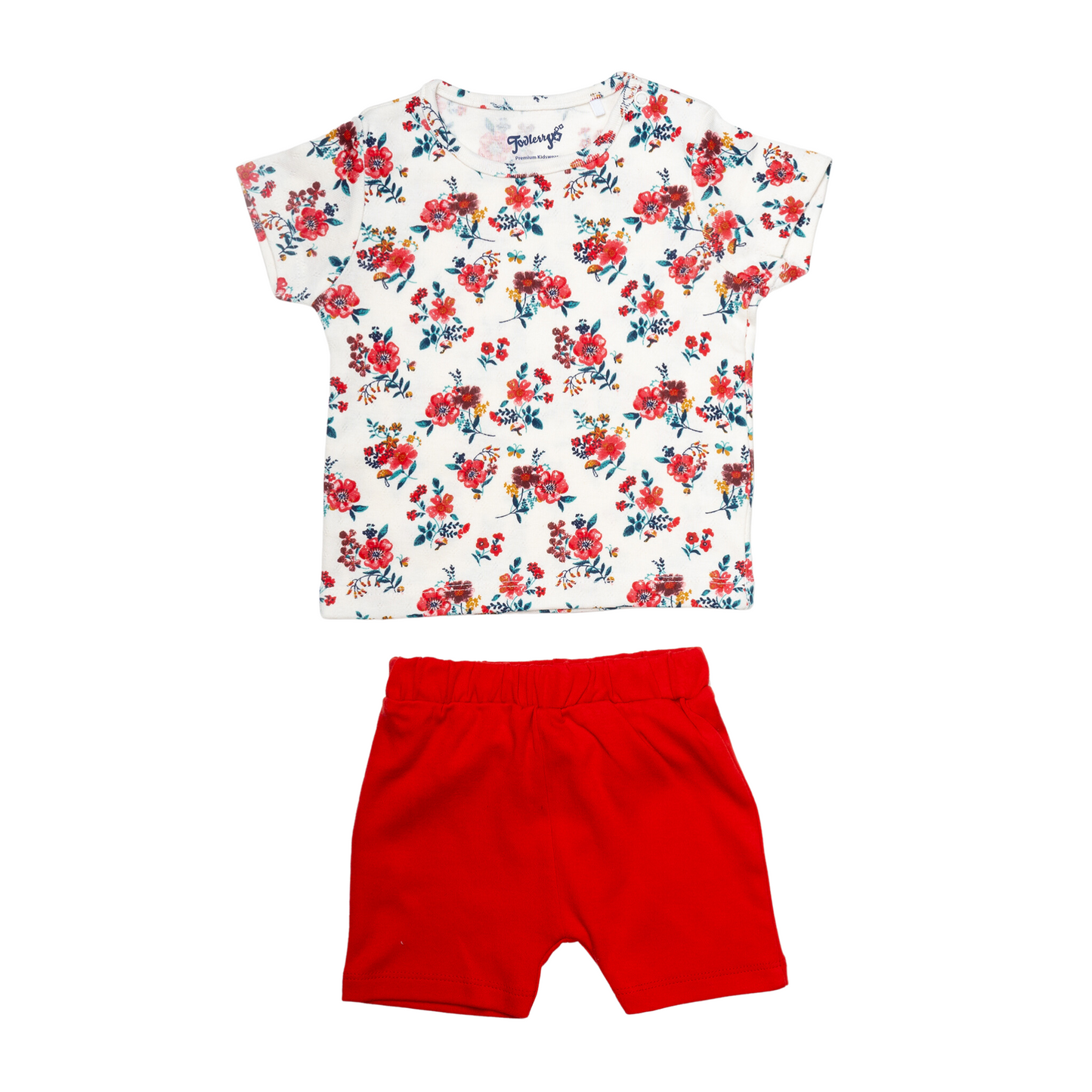 Red and Rose Striped Romper for Kids | 100% Cotton