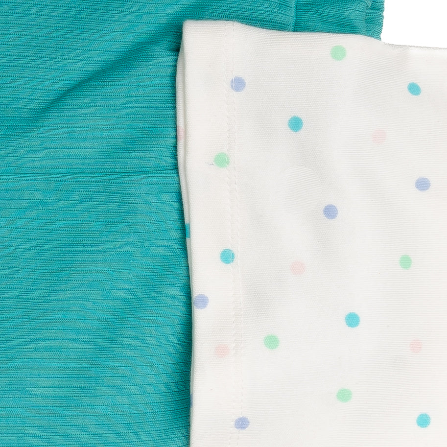 White and Blue Half Sleeve Set for Kids | 100% Cotton