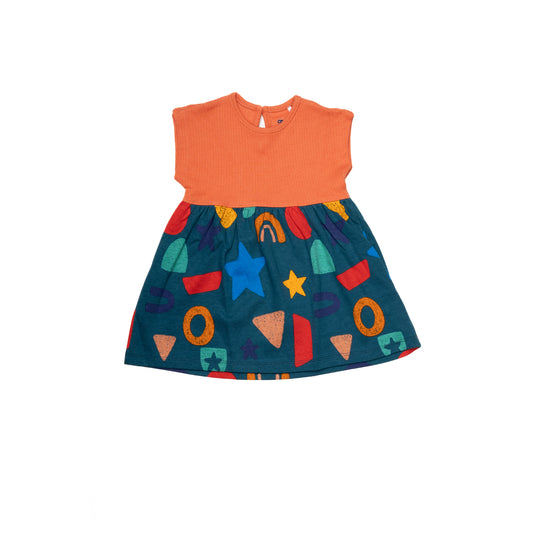 Colourful Sleeveless Dress for Girls | 100% Cotton