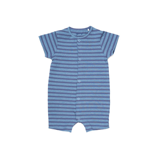 Blue and Black Striped Romper for KidsWhite and Blue Striped Romper for Kids | 100% Cotton