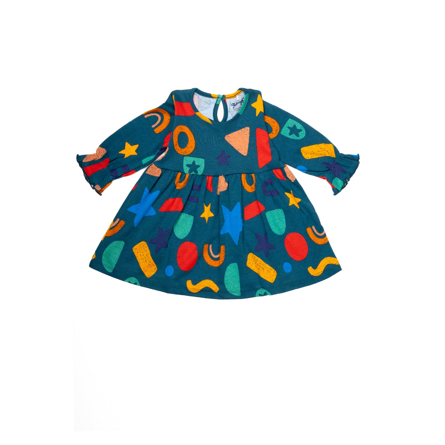 Abstract Full Sleeve Dress for Girls | 100% Cotton