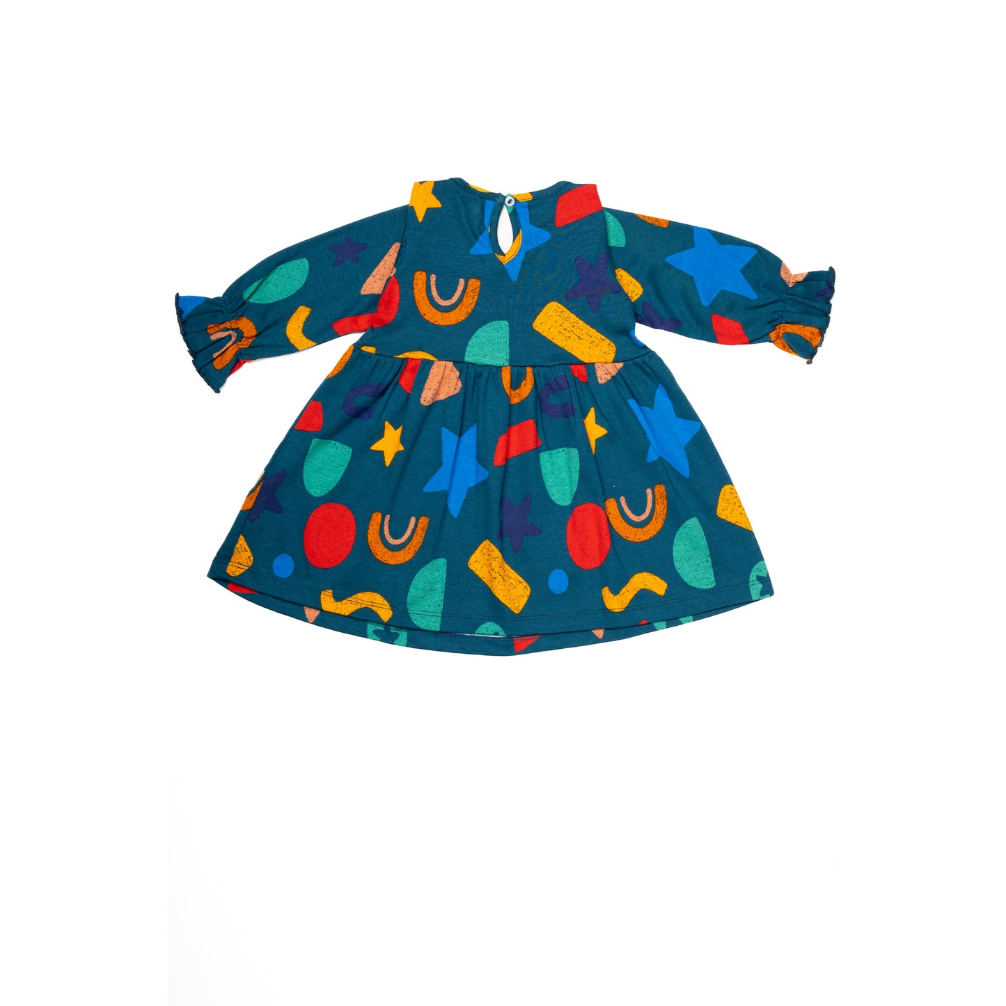 Abstract Full Sleeve Dress for Girls | 100% Cotton