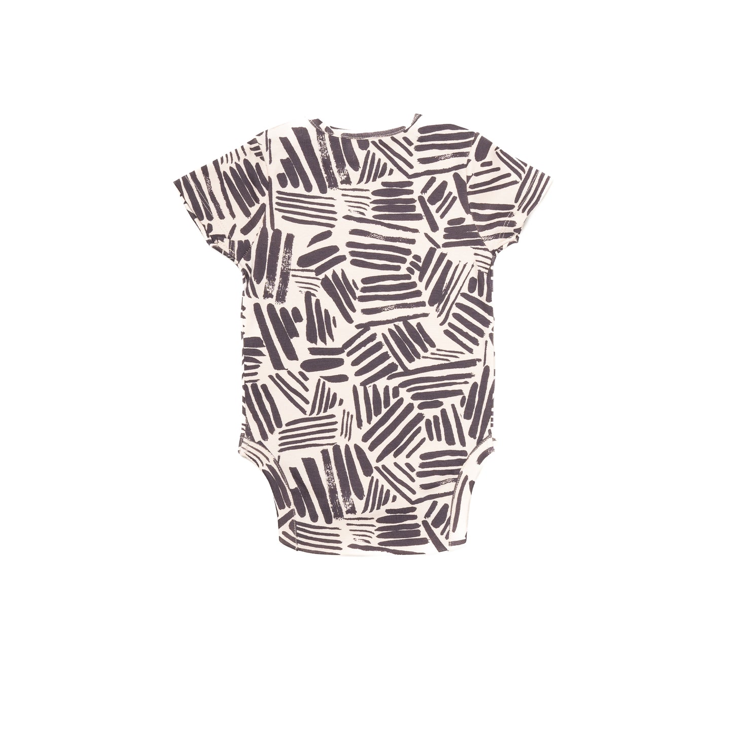 Black and White Half Sleeve Printed Bodysuit for Kids | 100% Cotton