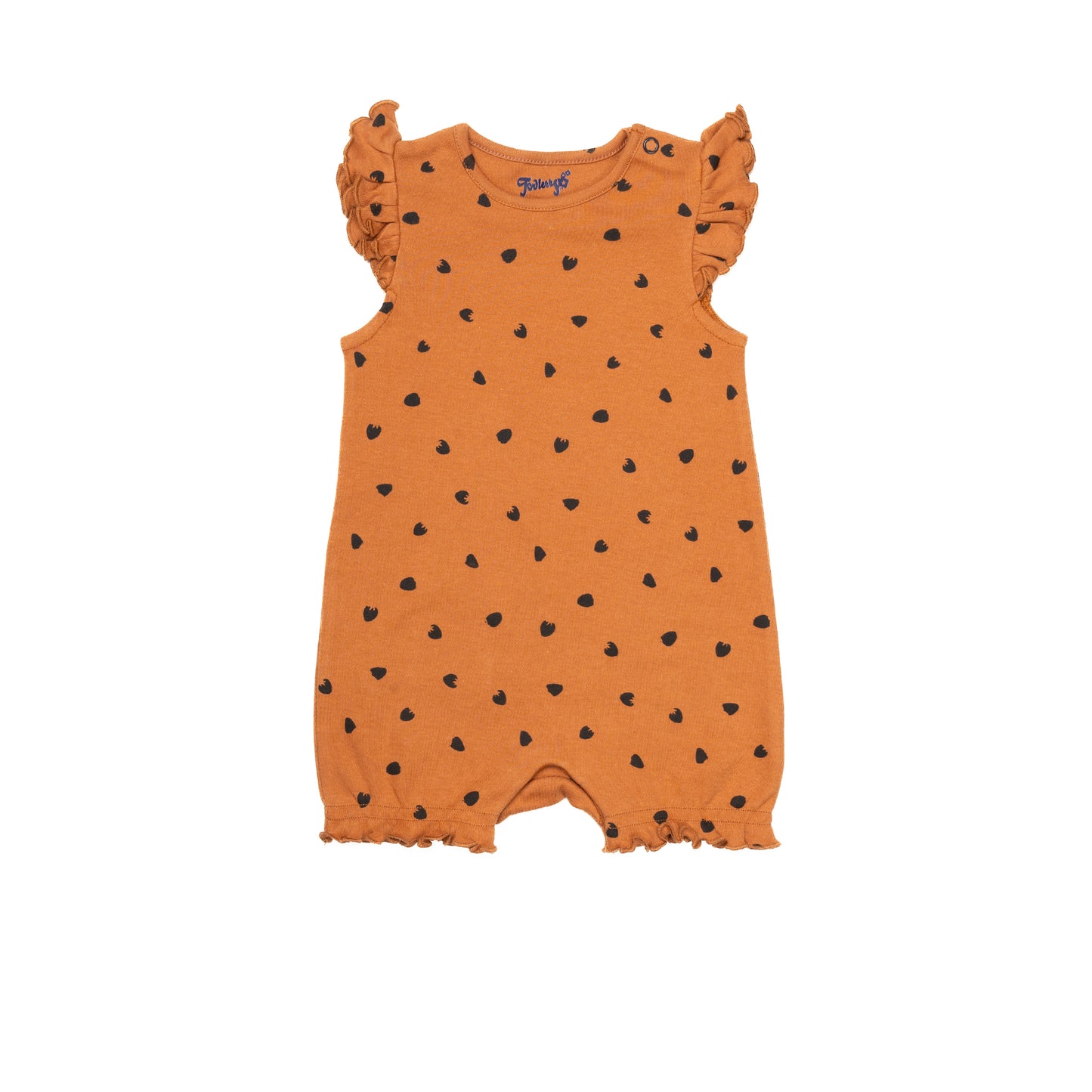 Brown Heart Romper for Girls | 100% Cotton