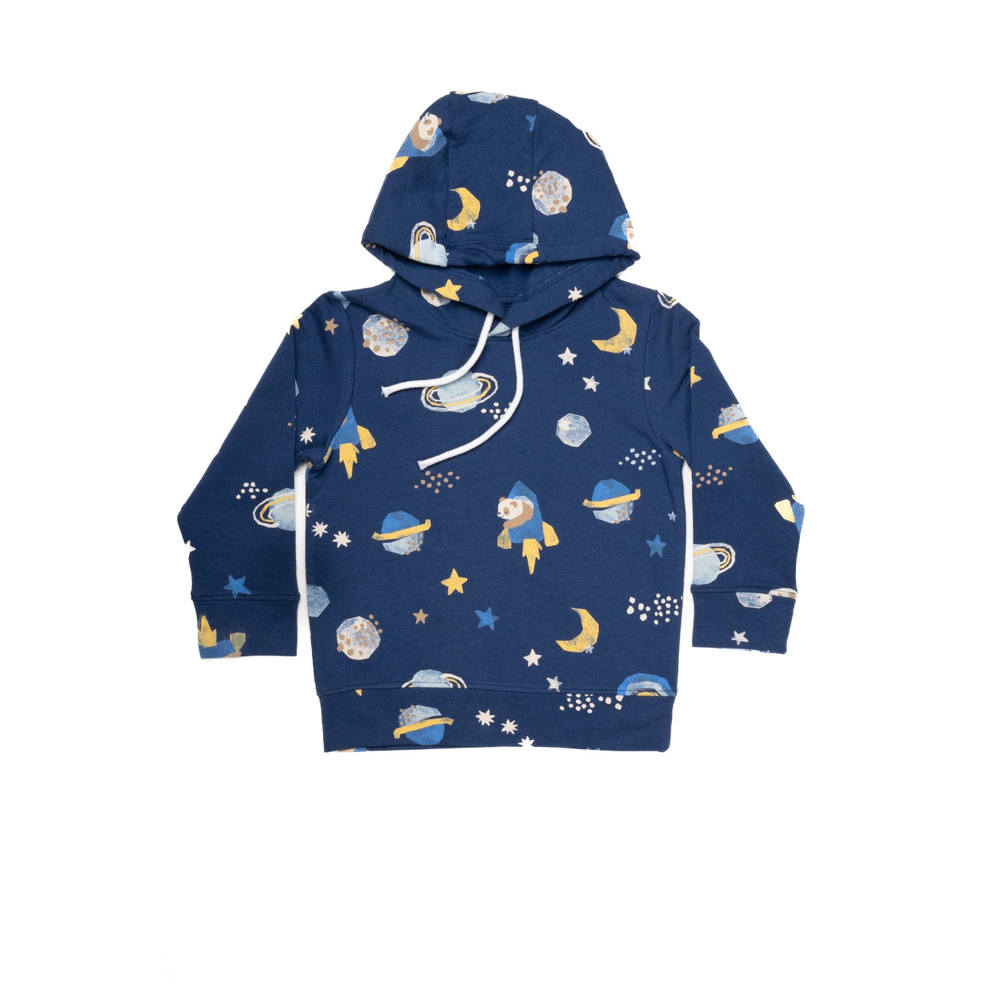 Dark Blue Hooded Full Sleeve Tshirt for Kids | 100% Cotton