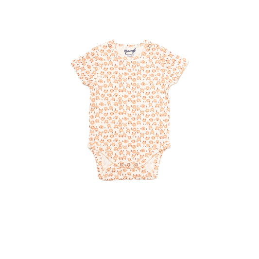 Yellow Floral Bodysuit for Kids | 100% Cotton