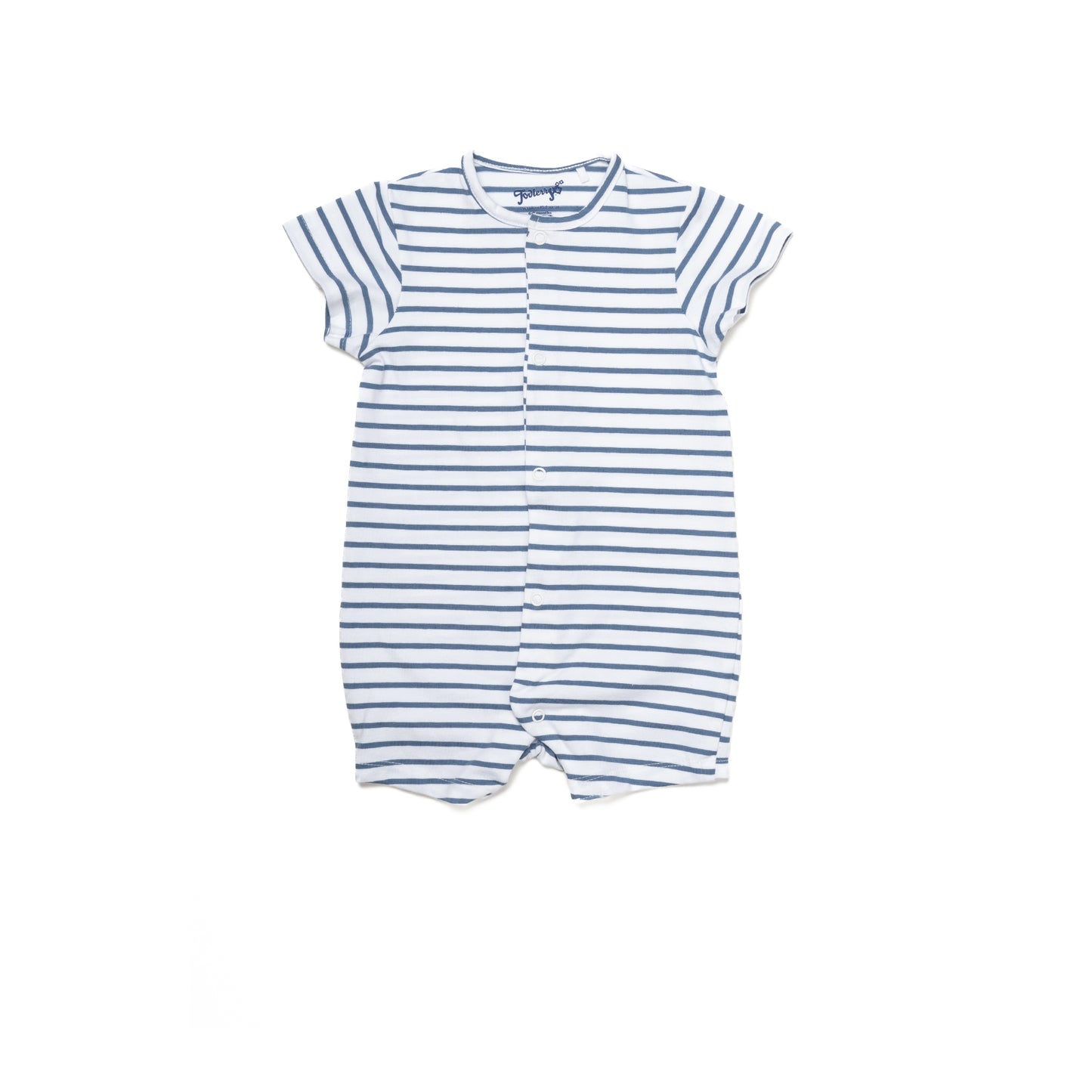 White and Blue Striped Romper for Kids | 100% Cotton