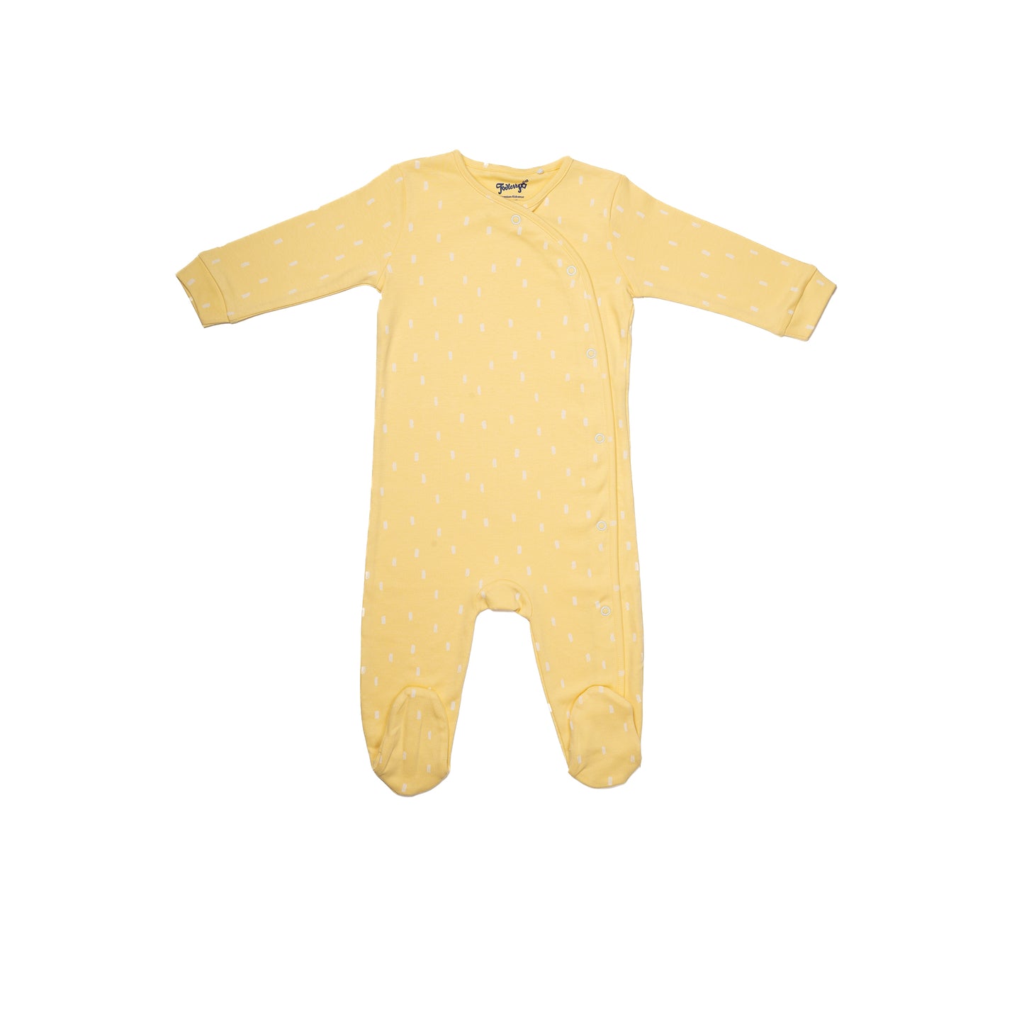 Yellow Full Sleeve Sleepsuit for Kids | 100% Cotton