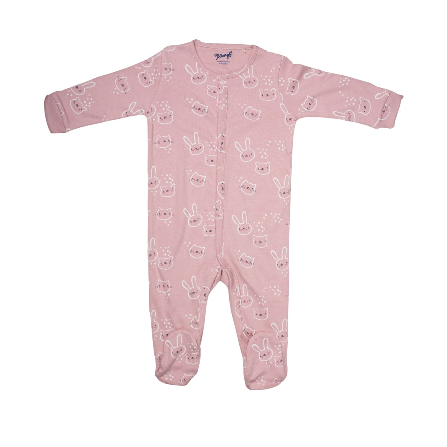 Bunny Full Sleeve Sleepsuit for Kids | 100% Cotton